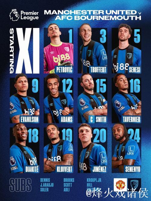 曼联vs伯恩茅斯:姆伯莫搭档库尼亚,B费、卡塞米罗出战 曼联vs伯恩茅斯:姆伯莫搭档库尼亚,B费、卡塞米罗出战